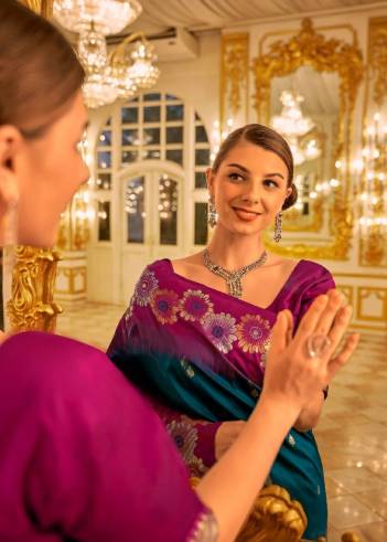 Neytiri Silk by RajPath designer silk saree wholesaler in india 